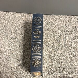 Navy Decorative Book - The Arabian Nights with Gold Accents